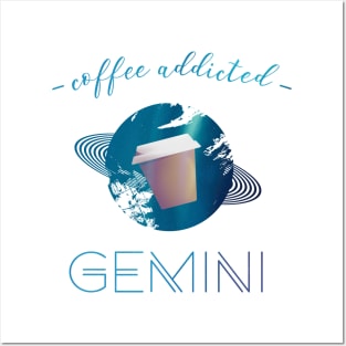 Coffee Lover Coffee Addict Gemini Horoscope Zodiac Posters and Art